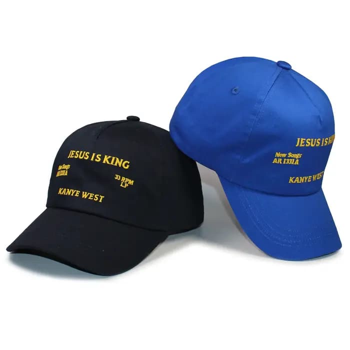 JESUS IS KING-Casquette de Baseball en Coton Bleu Royal et Marine