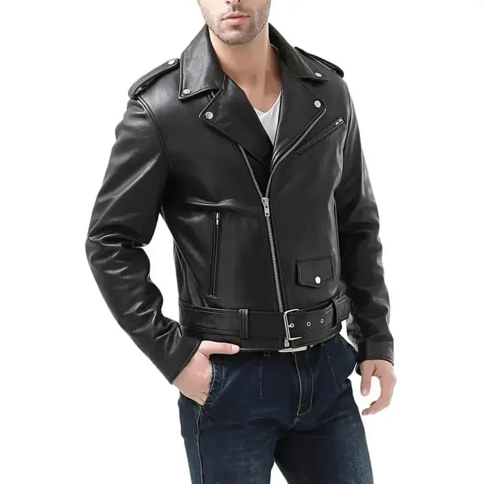 Nouvelle Veste en Cuir pour Homme