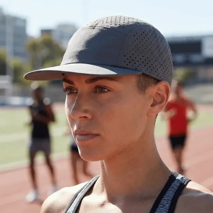 Casquette de baseball ventilée à séchage rapide, casquette de sport respirante en maille à 5 panneaux, chapeau de soleil souple réglable pour le camping