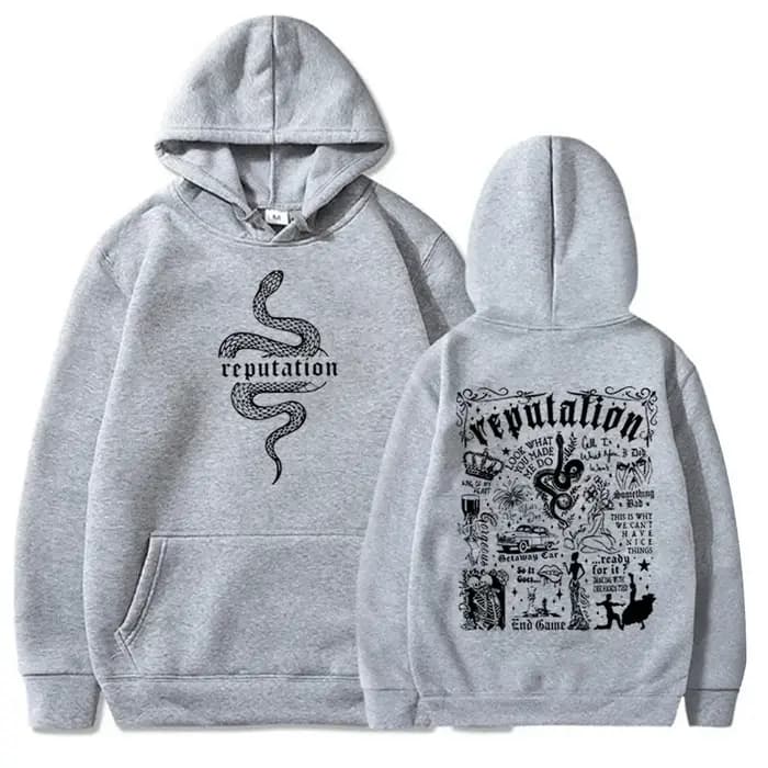 Dernière tendance Code Taylor réputation mode sweat à capuche réputation Fans de musique amour sweat
