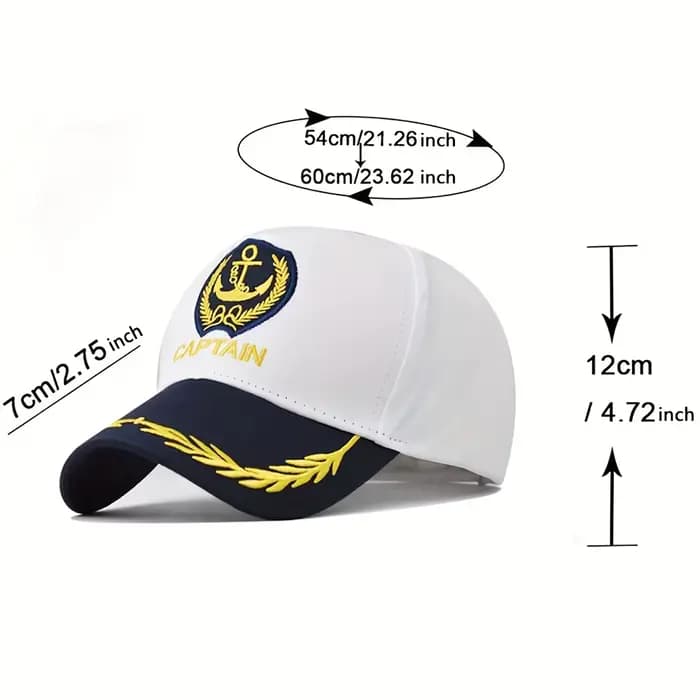 Nouvelle casquette de capitaine marine avec étiquette