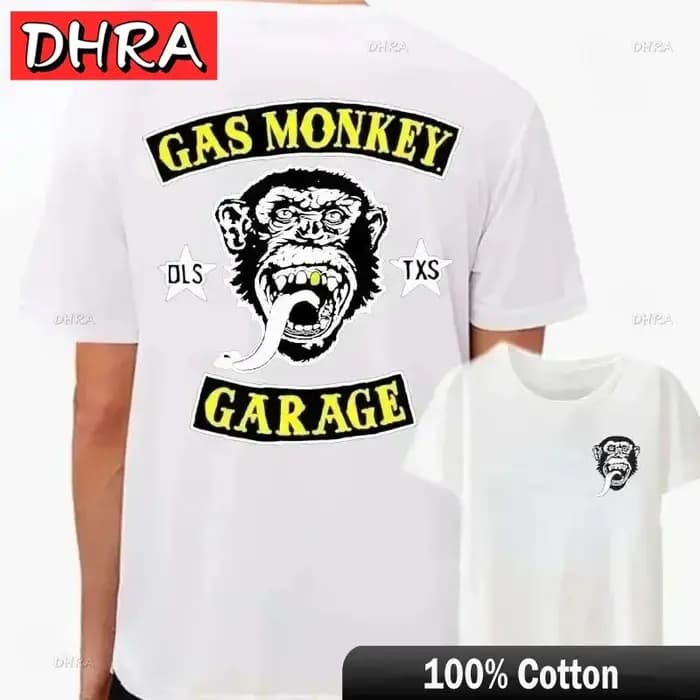 T-shirts en coton pour hommes Gas Monkeys Garage Piston