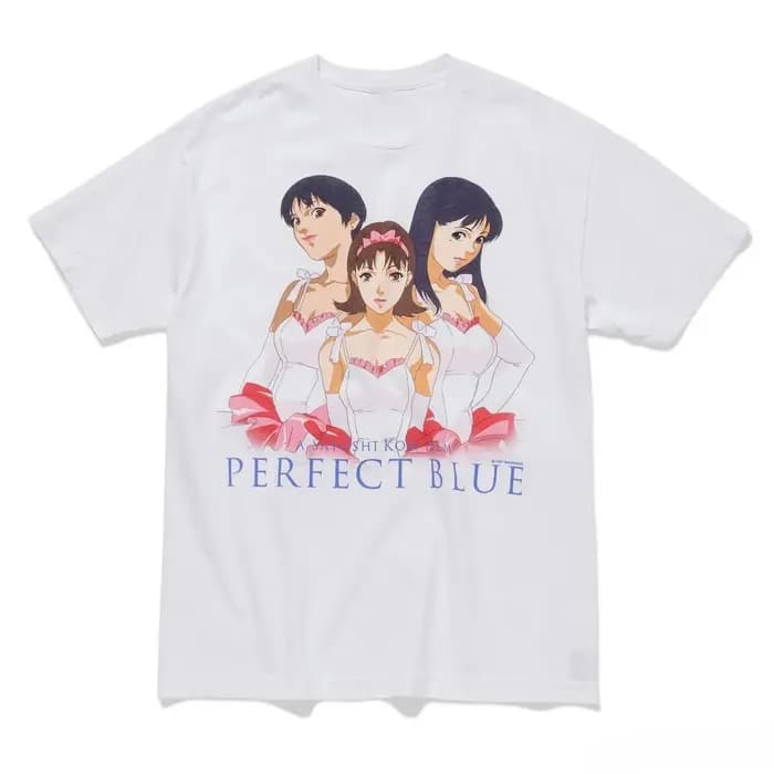 T-shirt Anime Perfect Blue Vintage Lavé Esthétique Y2K Rétro Graphique Unisexe Coupe Oversize Col Rond Coton Manches Courtes