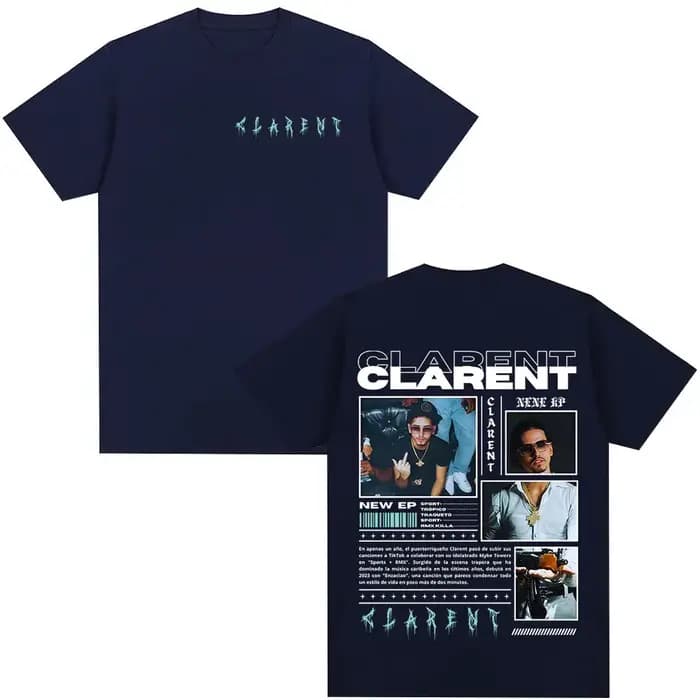 Rappeur CLARENT Album 2025 Merch T-shirt vêtements pour hommes Hip Hop manches courtes t-shirts homme mode haute