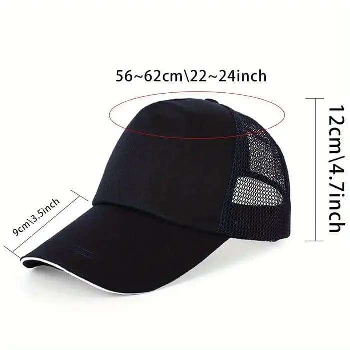 Casquette de baseball Hip-Hop AmaBe 1 pièce avec impression de lettres dorées