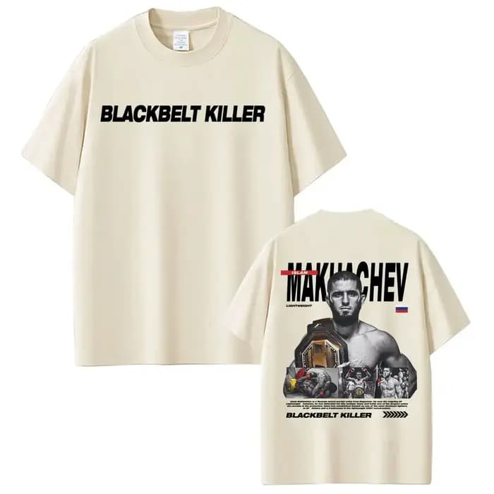 Islam Makhachev Blackbelt Killer T-shirt graphique vintage pour hommes