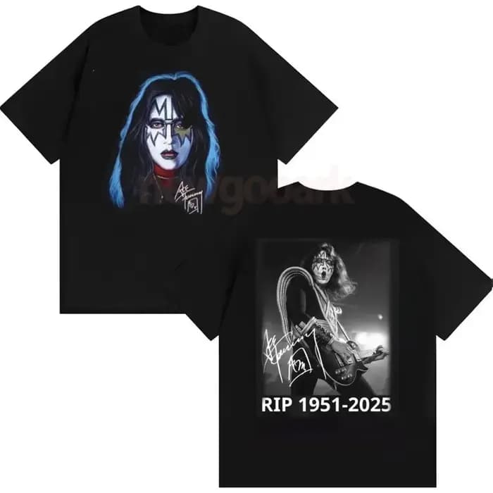 Ace Frehley hommage graphique t-shirts RIP 1951-2025 merci pour les souvenirs cadeau femme homme Fans coton t-shirt à manches courtes
