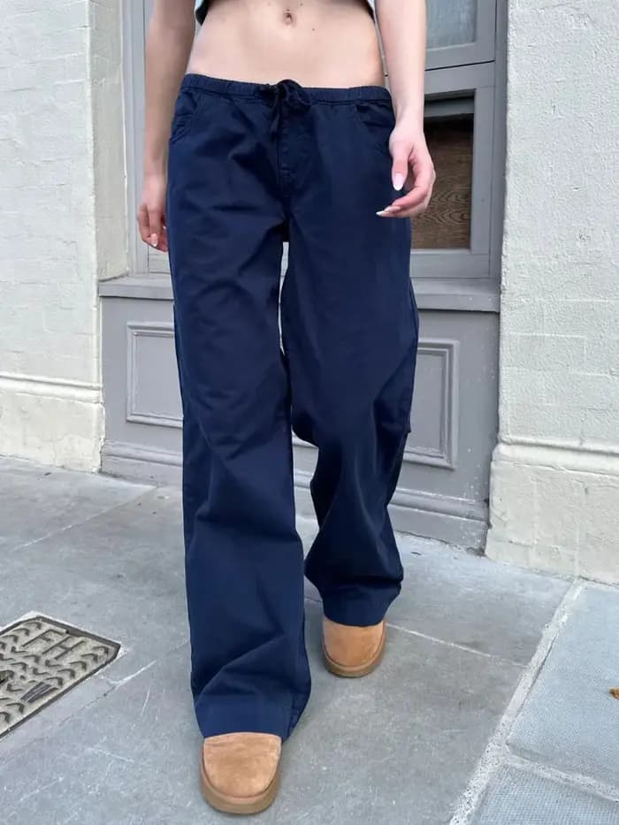 Pantalon ample avec cordon de serrage pour femme