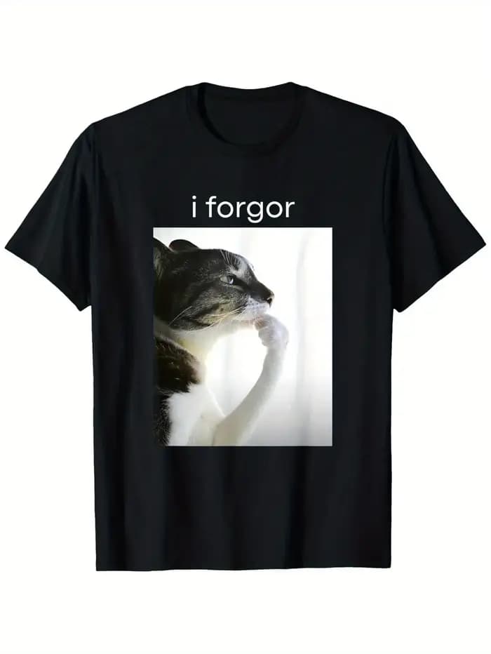 T-shirt graphique Y2K à col rond et manches courtes pour femme, motif humoristique et amusant « I Fo
