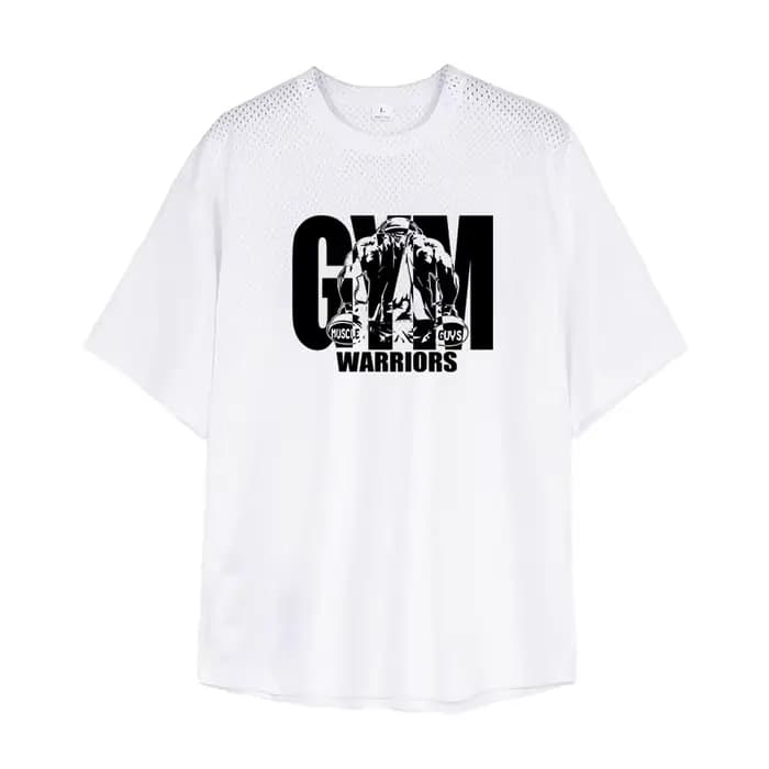 T-Shirt de Sport décontracté pour hommes, surdimensionné, ample, pour gymnastique, musculation, Fitn