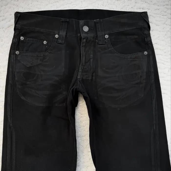 vintage X ray épilation tribal broderie hommes jeans évasés gothique haute rue unisexe punk slim fit