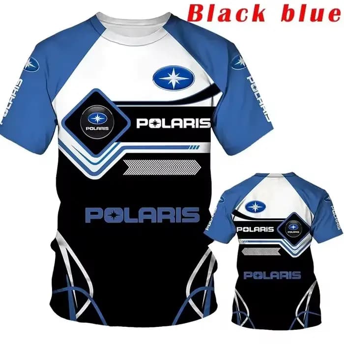 T-shirt à manches courtes avec logo Polaris et imprimé tête de mort mécanique