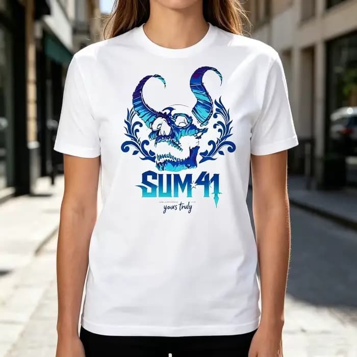 Sum 41 The Hell Song Graphic Tee Vintage Punk Rock Band T-Shirt décontracté à manches courtes Sum 41
