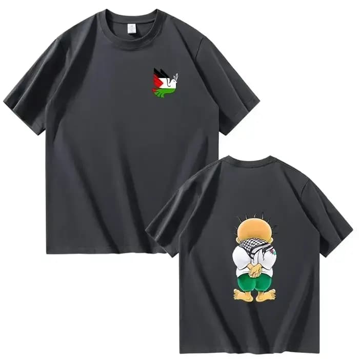 Handala-T-shirt à manches courtes en coton pour hommes et femmes