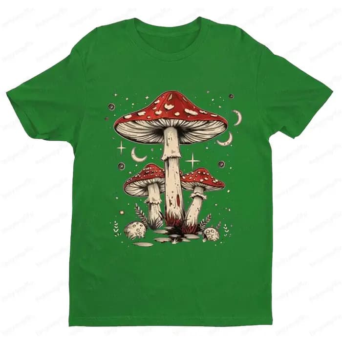 Rétro Hippie champignons T-shirt Nature