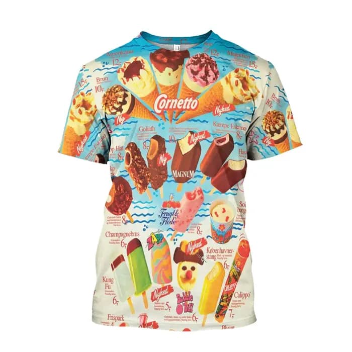 T-shirt imprimé crème glacée pour hommes