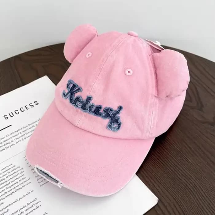 Casquettes de baseball brodées avec des oreilles d'ours mignonnes pour hommes et femmes