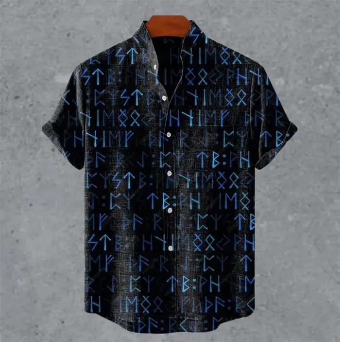 Retro Heritage Tee 2024 Hommes Mottled Art Print Col debout Manches courtes Confort Fit S-5XL 