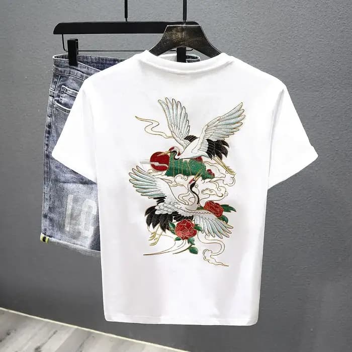 Tendance nationale T-shirt à manches courtes hommes 2025 nouveau