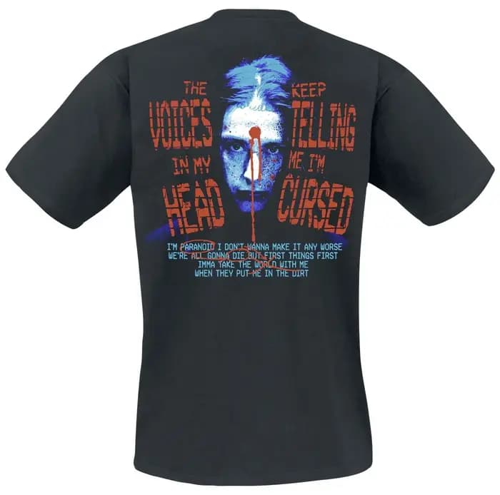 T-shirt unisexe 100 % coton avec logo Falling in Reverse Thorn imprimé