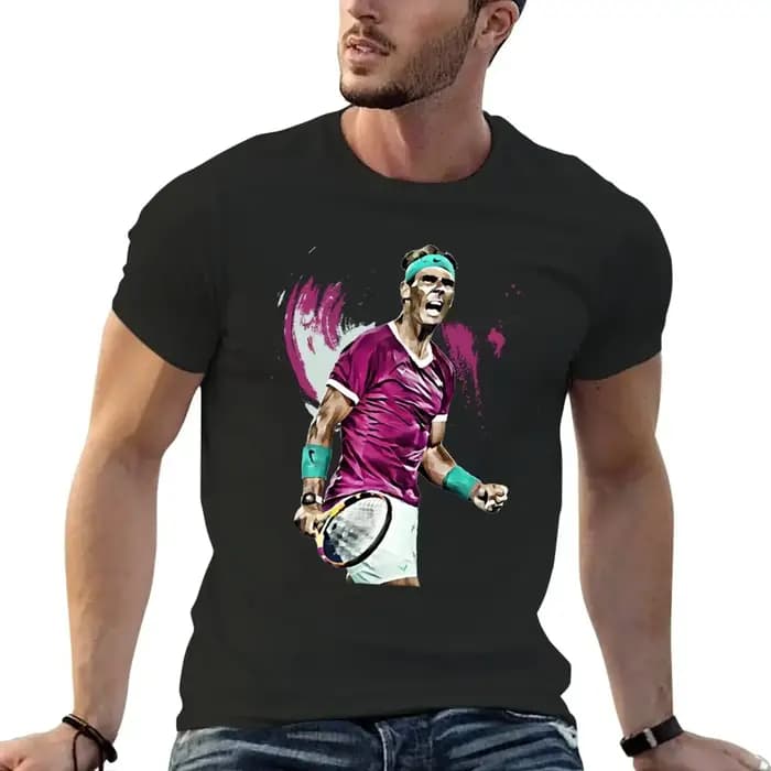 Tenues à col rond pour hommes, le roi du Grand Chelem, le joueur de tennis Nadal, le champion, cadea