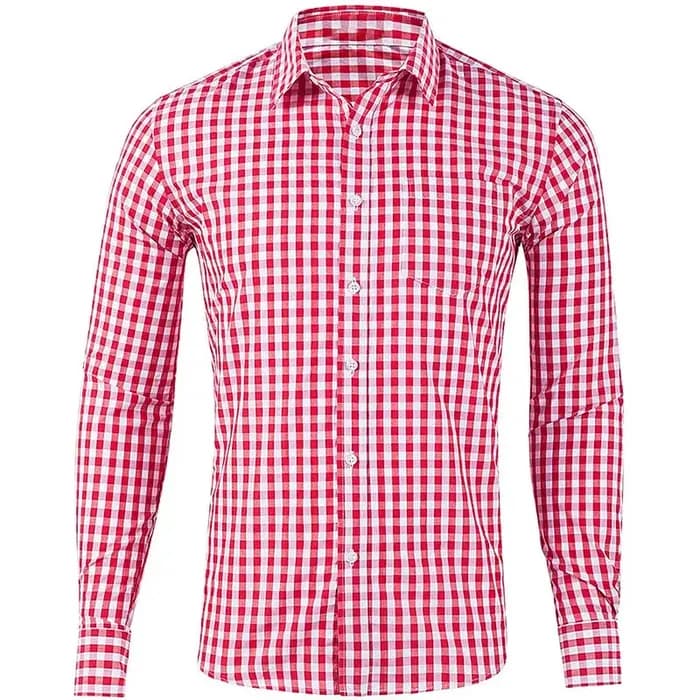 Chemise à manches longues pour hommes, couleur à carreaux décontractée, chemise à revers imprimée en