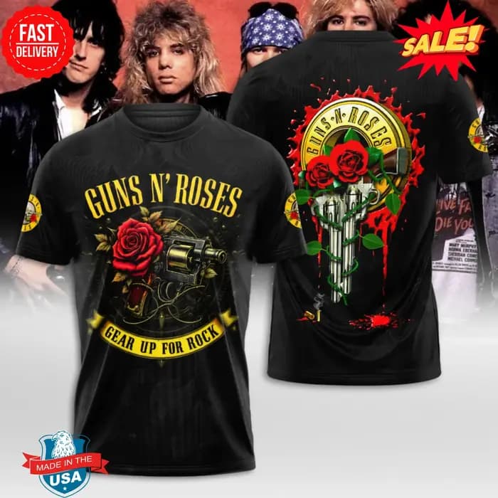 T-shirt imprimé 3D vintage du groupe de rock Van Halen