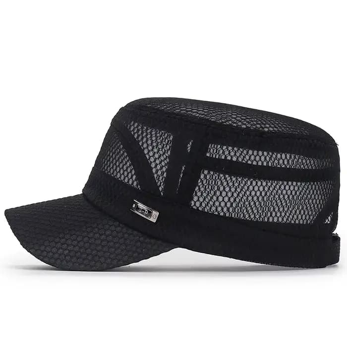 Casquette plate respirante en filet complet pour hommes et femmes