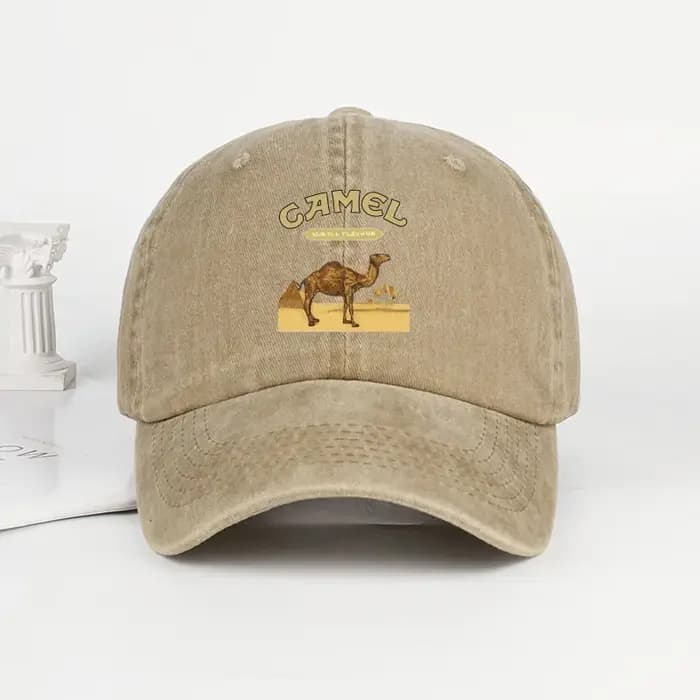 Casquette de baseball imprimée camel