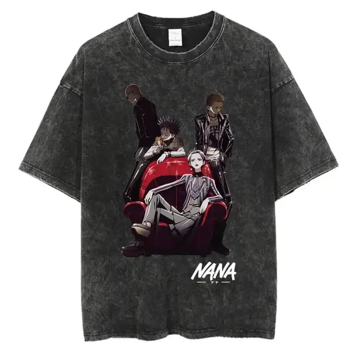 T-shirt imprimé rétro délavé Osaki Nana