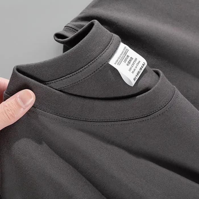 T-shirt rétro kaki en pur coton pour hommes