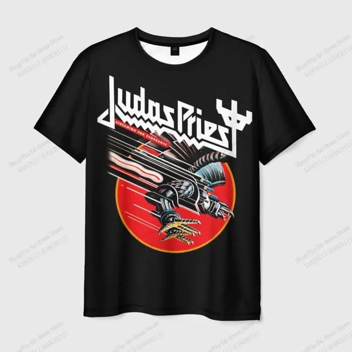 2026 nouveau groupe de Rock Judas Priest Tour impression 3D T-shirt hommes femmes mode Hip Hop surdimensionné à manches courtes hauts t-shirts enfants vêtements
