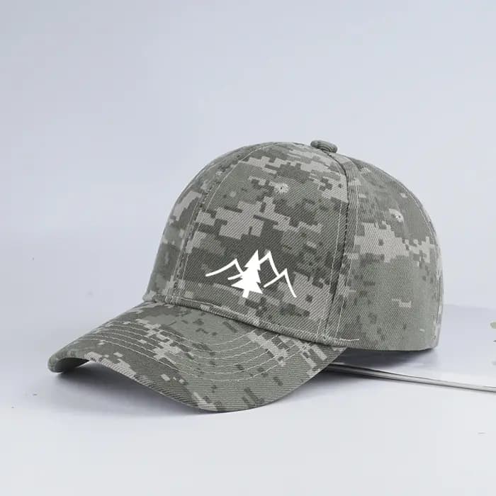 Casquette de baseball camouflage à imprimé pin des montagnes