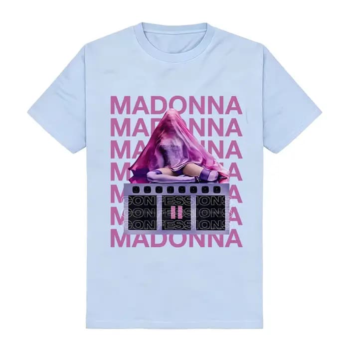 T-shirt unisexe streetwear Madonnaa CONFESSIONS II à imprimé graphique