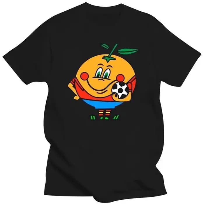 T-shirt Harajuku pour hommes, logo Naranjito, Espaalisation 82, T-shirt imprimé personnalisé rétro,