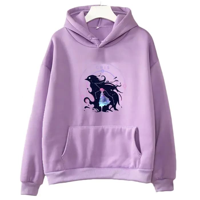 Gris Raven-Sweat-shirt à manches longues pour hommes et femmes