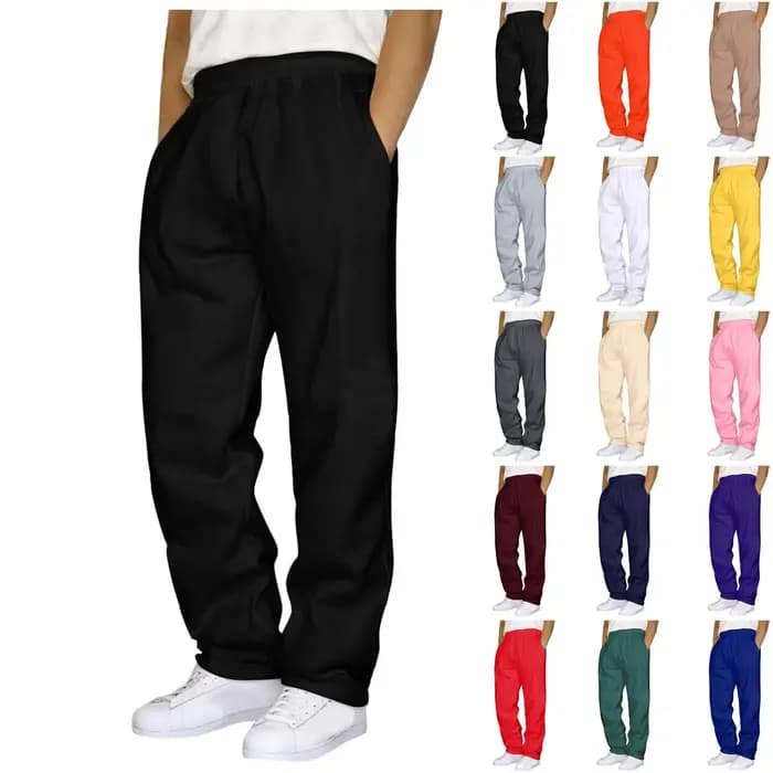 Hommes Cargo survêtement pantalon automne hiver polaire pantalons