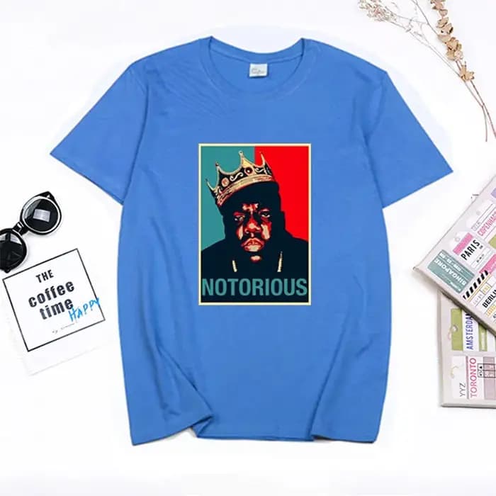 R.I.P célèbre grande chemise hommes à manches courtes t-shirt Hiphop Rock Biggie Smalls