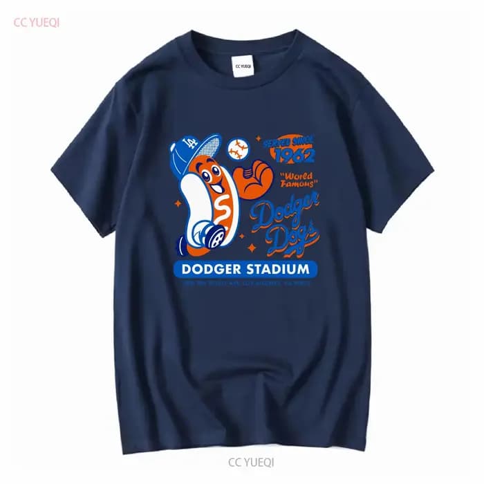 Dodger Stadium Dogs t-shirt nostalgie nouveauté années 90 Baseball taille S 5XL manches longues vintage lavé polyvalent graphique étiré