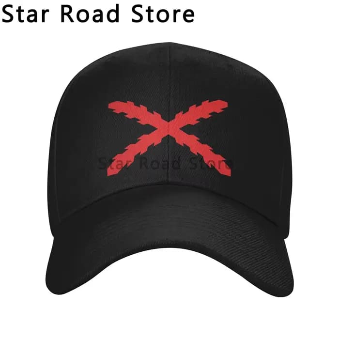 Casquette de Baseball Unisexe avec Croix de Bordeaux Espagnole, Chapeau Délavé, Classique, Extérieur