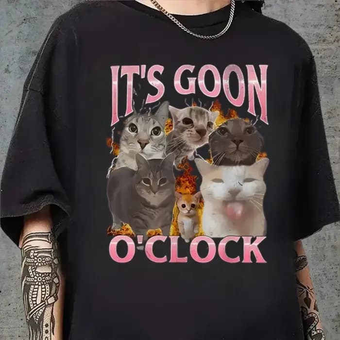 T's Goon O'Clock chat chemise drôle