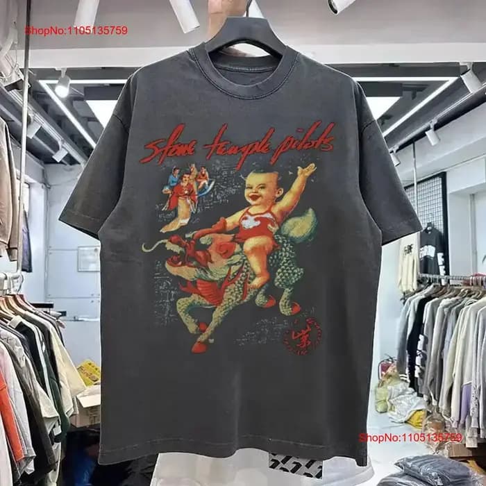 STONE TEMPLE PILOTS Band t-shirt Design Rare noir S 5XL WA0790 vintage lavé homme élégant unisexe mode streetwear