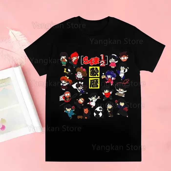 Ranma 12 T-shirts drôle Hip Hop été femmes hommes