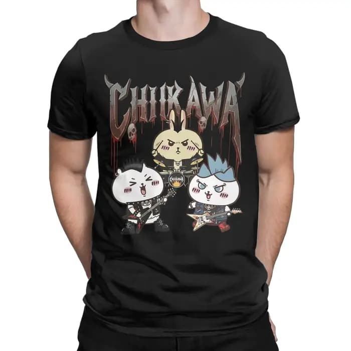 Chiikawas rock band T-Shirt pour hommes