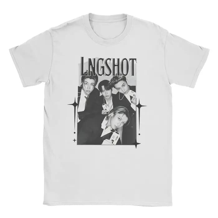 Lngshot Louis Rising K‑Pop Hip‑Hop T-shirt graphique unisexe pour hommes et femmes, col rond, manches courtes, streetwear décontracté unique