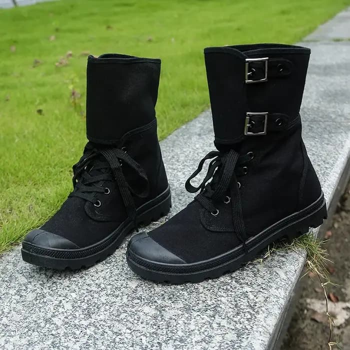 Bottes montantes en toile pour hommes