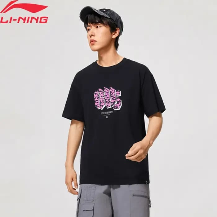 Li-ning T-Shirt de basket-ball BADFIVE pour hommes au frais sec 71% coton 29% Polyester doublure res