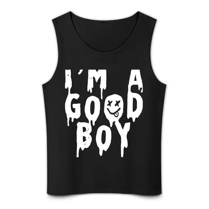 T-shirt de musculation anime pour hommes, haut précieux, je suis un bon garçon