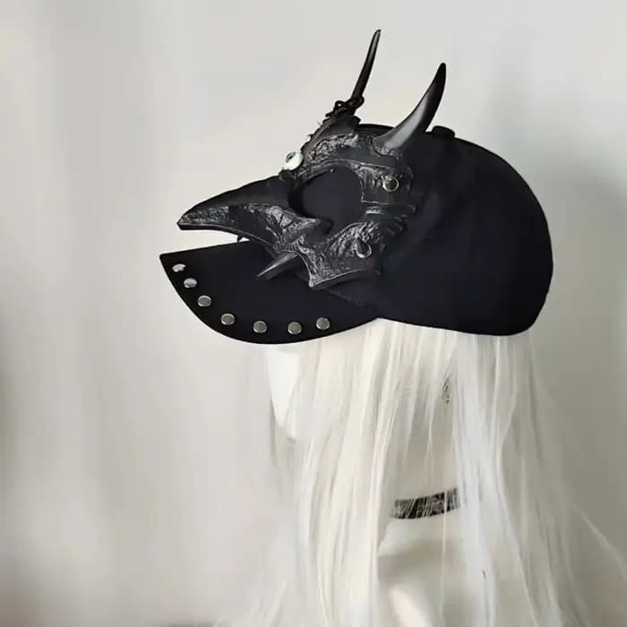 Techwear Style loup crâne Rivet Hip Hop Punk casquette de Baseball femme gothique Vintage chapeaux rue décontracté drôle chapeau