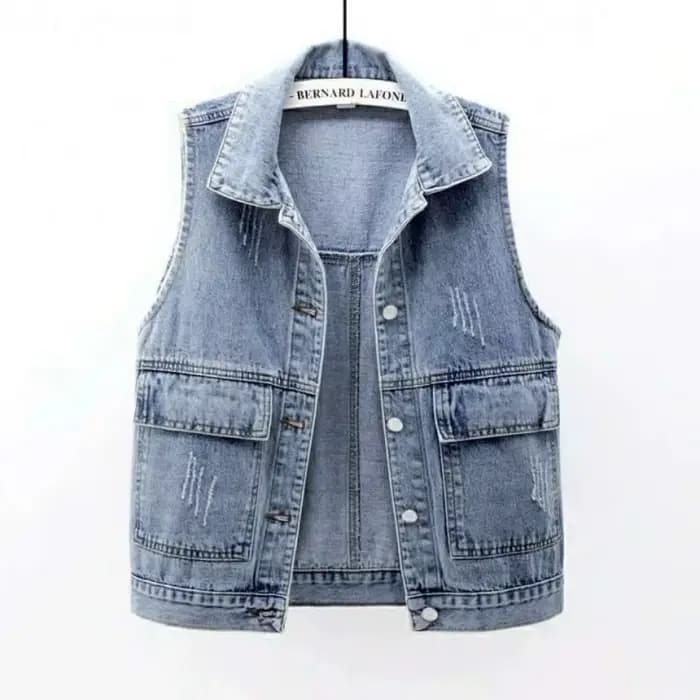Manteau court en jean effiloché pour femme, veste en émail à boutonnage simple, vêtements à la mode,